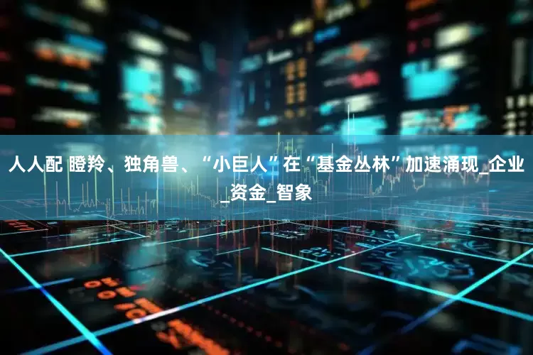 人人配 瞪羚、独角兽、“小巨人”在“基金丛林”加速涌现_企业_资金_智象