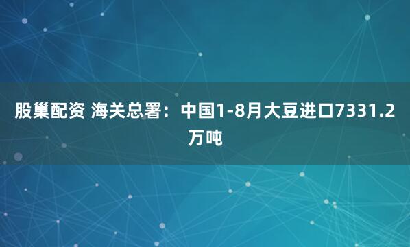 股巢配资 海关总署：中国1-8月大豆进口7331.2万吨