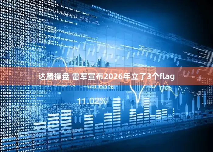 达麟操盘 雷军宣布2026年立了3个flag